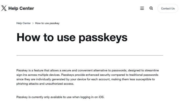 点军苹果维修店铺分享iOS用户如何通过通行密钥(Passkey)登录 