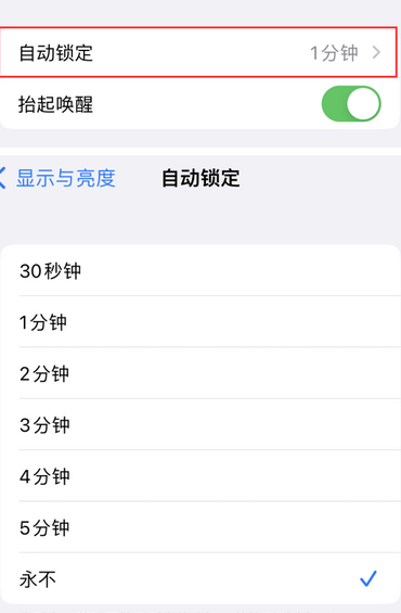点军苹果换屏维修分享无法调整iPhone自动锁屏的时间怎么办